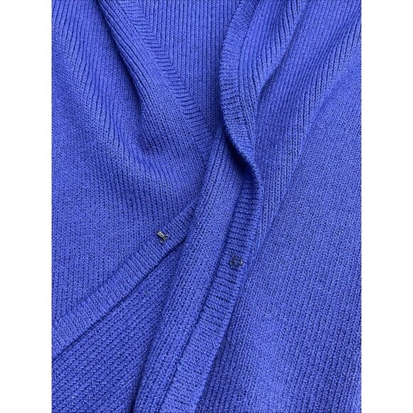 Vintage St. John Neiman Marcus Sz 8/10 Sweater Cardigan Santana Knit Blue - Picture 5 of 14